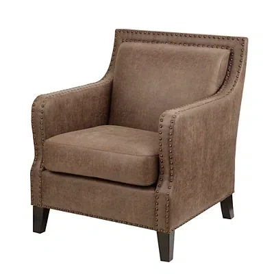 Kirkland's Faux Leather Shayna Accent Chair In Brown