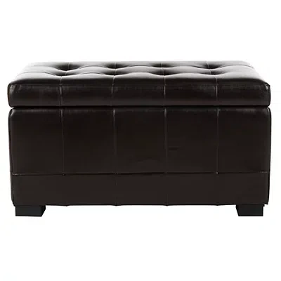 Kirkland's Faux Leather Tina Upholstered Storage Bench In Multi