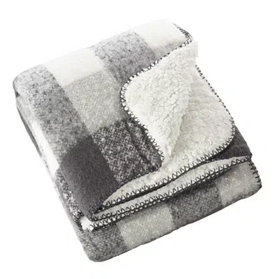 Kirkland's Faux Mohair Sherpa Throw In Gray