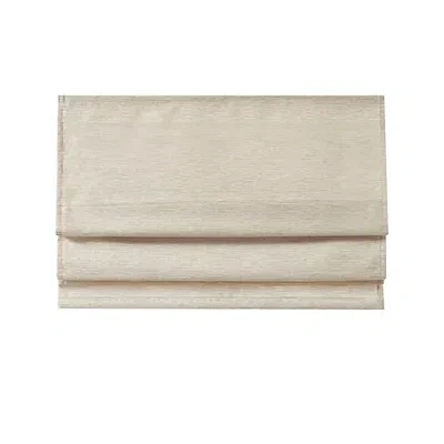 Kirkland's Faux Silk Room Darkening Roman Shade In White