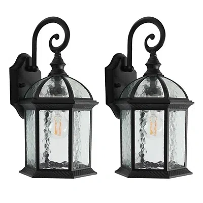 Kirkland's Fayln Outdoor Wall Sconces In Black