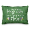 Kirkland's Feed Me King Cake Lumbar Pillow In Green