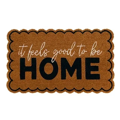 Kirkland's Feels Good To Be Home Scalloped Doormat In Multi