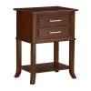 Kirkland's Flared Two-drawer Accent Table In Brown