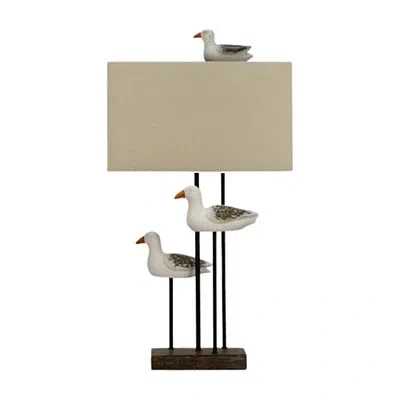 Kirkland's Floating Seagulls Table Lamp In Brown