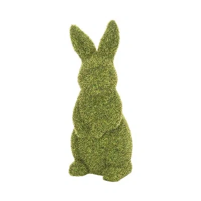 Kirkland's Flocked Standing Bunny Easter Figurine In Green