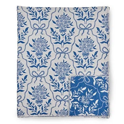 Kirkland's Floral And Bow Jacquard Throw In Multi