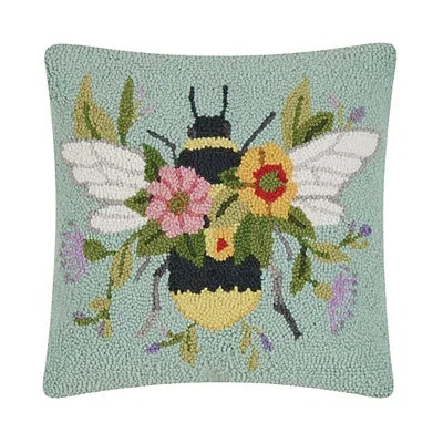 Kirkland's Floral Bee Hooked Throw Pillow In Multi