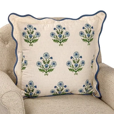 Kirkland's Floral Black Print Pillow In Multi