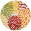 Kirkland's Floral Burst Outdoor Round Area Rug In Multi