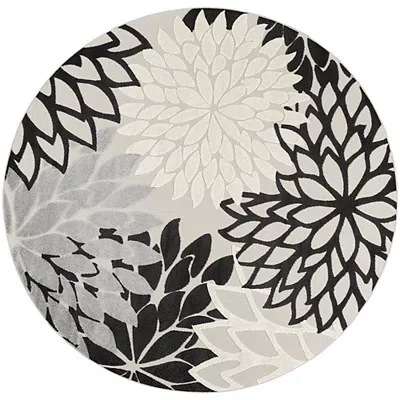 Kirkland's Floral Burst Round Outdoor Area Rug In Multi