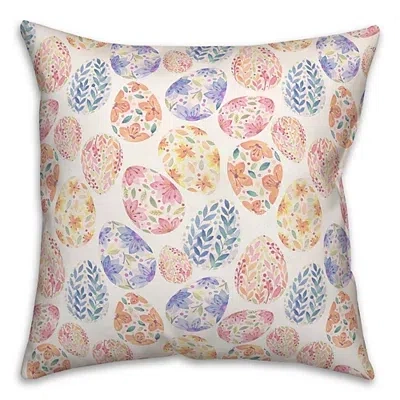 Kirkland's Floral Easter Eggs Pillow In Multi