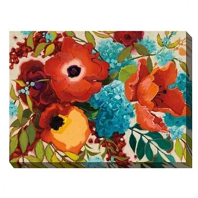 Kirkland's Floral Festivity Outdoor Canvas Art Print In Multi