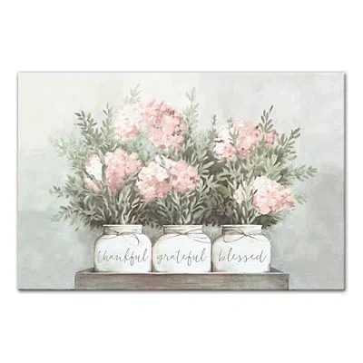 Kirkland's Floral Mason Jars Canvas Art Print In Multi
