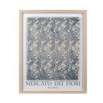 Kirkland's Floral Museum Poster Framed Art Print In Blue