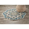 Kirkland's Floral Round Edged Area Rug In Multi