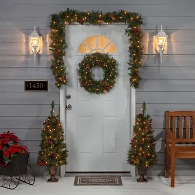 Kirkland's Floral Set In Green