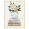Kirkland's Floral Vase On Books Framed Art Print In Multi