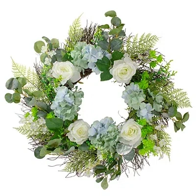 Kirkland's Flower Blend Wreath In Green