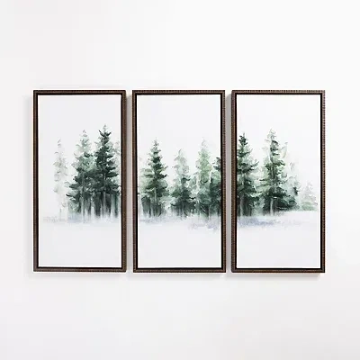Kirkland's Foggy Forest Framed Canvas Art Prints In Multi