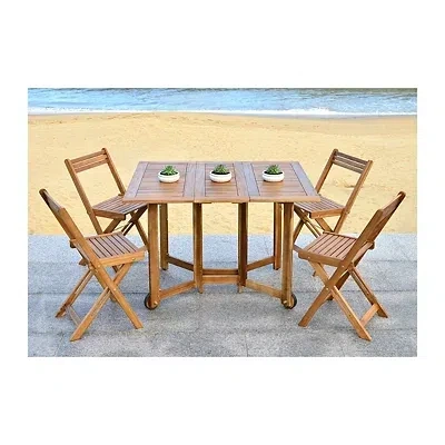 Kirkland's Foldable Dining Set In Brown
