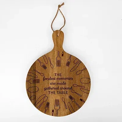 Kirkland's Fondest Memories Round Serving Board In Brown