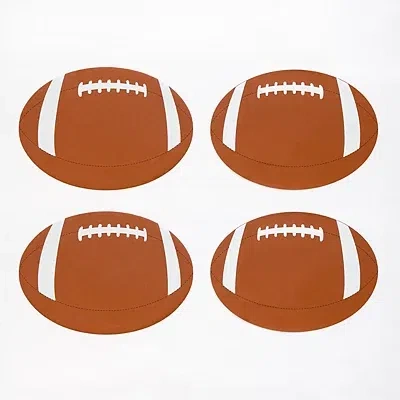 Kirkland's Football Shaped Placemats In Multi