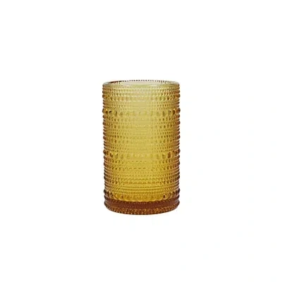 Kirkland's Fortessa Amber Bead Tall Glasses In Yellow