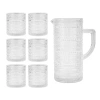 Kirkland's Fortessa Clear Bead Glasses And Pitcher In Transparent