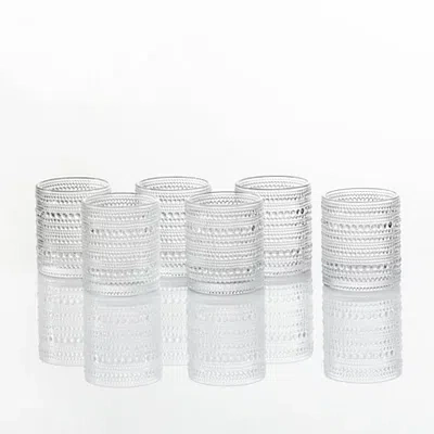 Kirkland's Fortessa Clear Bead Short Glasses In Transparent
