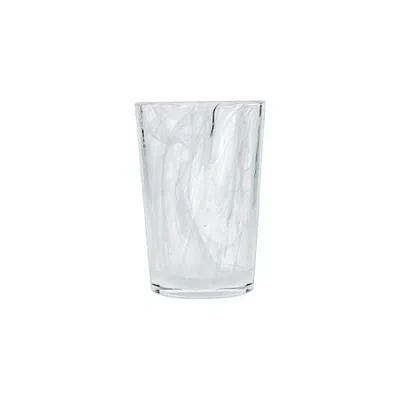 Kirkland's Fortessa White Swirl Tall Glasses In Transparent