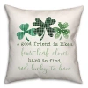 Kirkland's Four-leaf Clover Throw Pillow In Green
