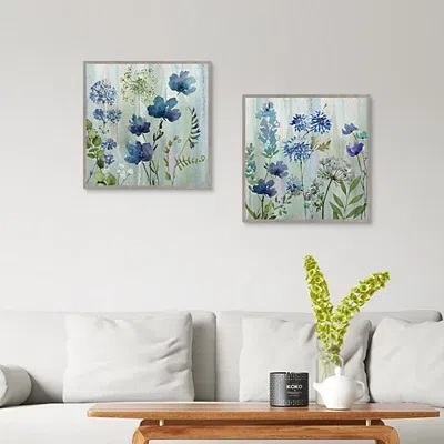 Kirkland's Framed Canvas Art Set In Blue