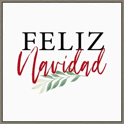 Kirkland's Framed Feliz Navidad Christmas Canvas Art Print In Multi