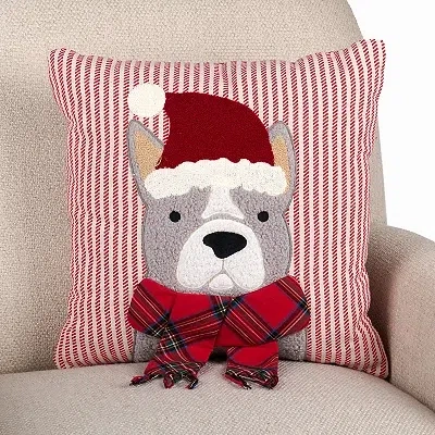 Kirkland's French Bulldog With Scarf Pillow In Multi