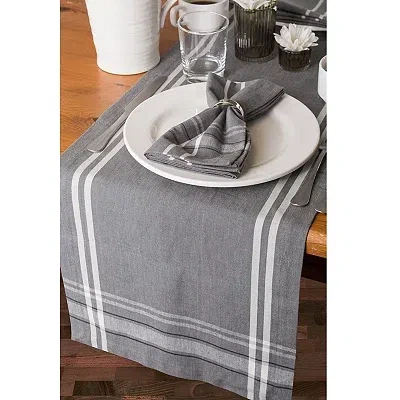 Kirkland's French Chambray Table Runner In Gray