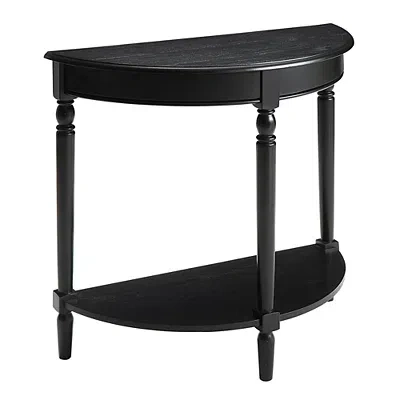 Kirkland's French Country Half Round Console Table In Black