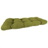 Kirkland's French Edge Outdoor Wicker Settee Cushion In Green
