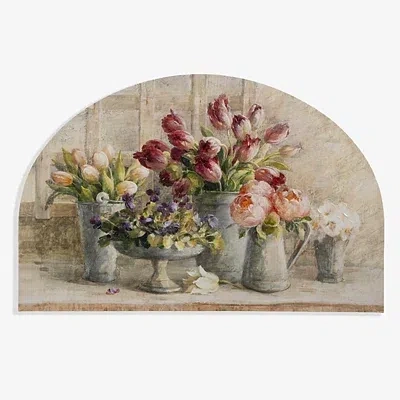 Kirkland's French Floral Market Arched Canvas Art Print In Multi