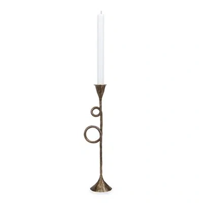Kirkland's French Horn Taper Candle Holder In Gold