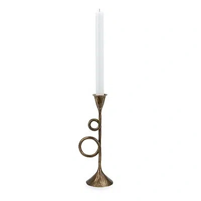 Kirkland's French Horn Taper Candle Holder In Gold