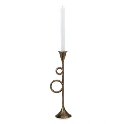 Kirkland's French Horn Taper Candle Holder In Gold