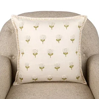 Kirkland's French Knot Floral Pillow In White