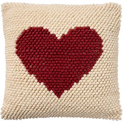 Kirkland's French Knot Heart Pillow In Neutral