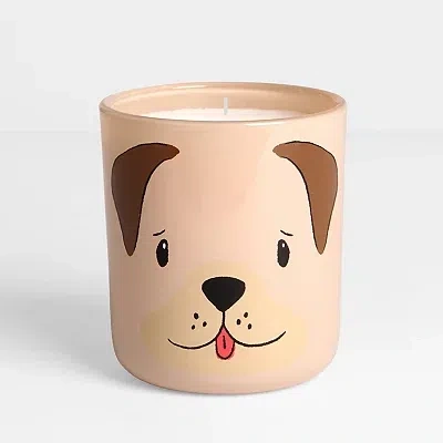 Kirkland's Fresh Linen Brown Dog 2-wick Jar Candle In Multi