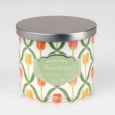 Kirkland's Fresh Tulips 3-wick Jar Candle In Multi