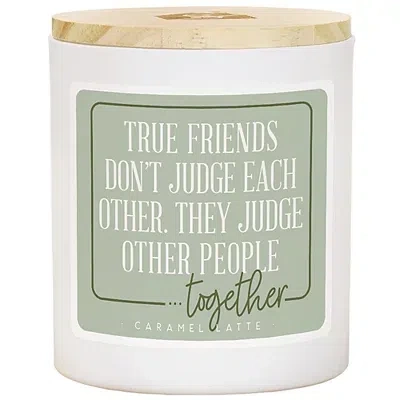 Kirkland's Friends Dont Judge Caramel Latte 2-wick Jar Candle In Multi
