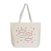 Kirkland's Friendship Bracelet Canvas Tote Bag In White