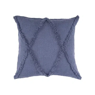 Kirkland's Fringe Diamond Pillow In Blue