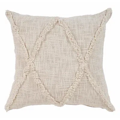 Kirkland's Fringe Diamond Pillow In Neutral
